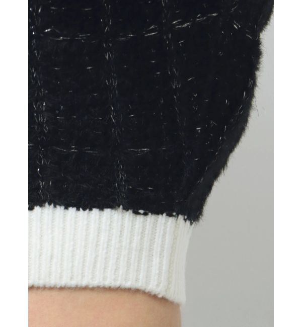 GYDA「ツイードライクエンブレムニットカーディガン」|カーディガン|