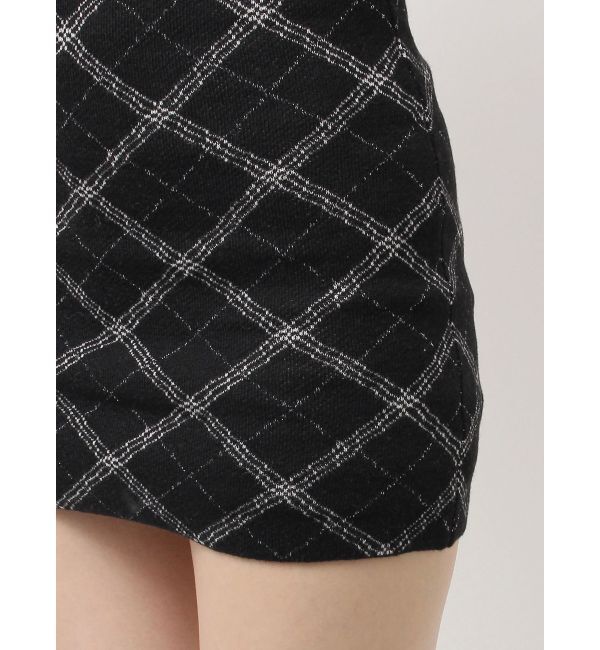 GYDA「ラメアーガイルアメスリニットワンピース」|ワンピース|