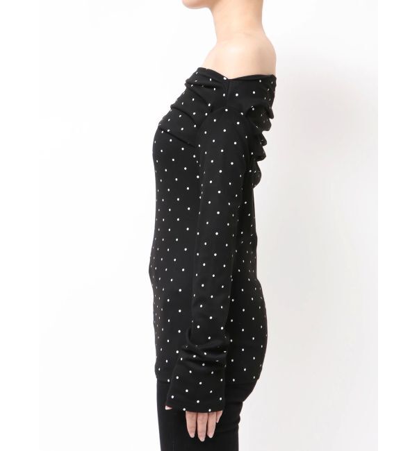 GYDA「ドットパターンオフショルトップス」|Tシャツ・カットソー|