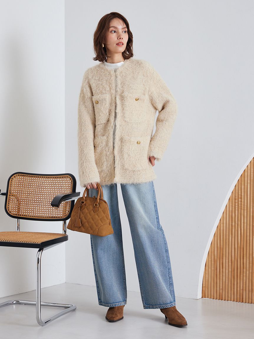 Mila Owen「ハイライズルーズフィットバギーデニムパンツ」|デニム|