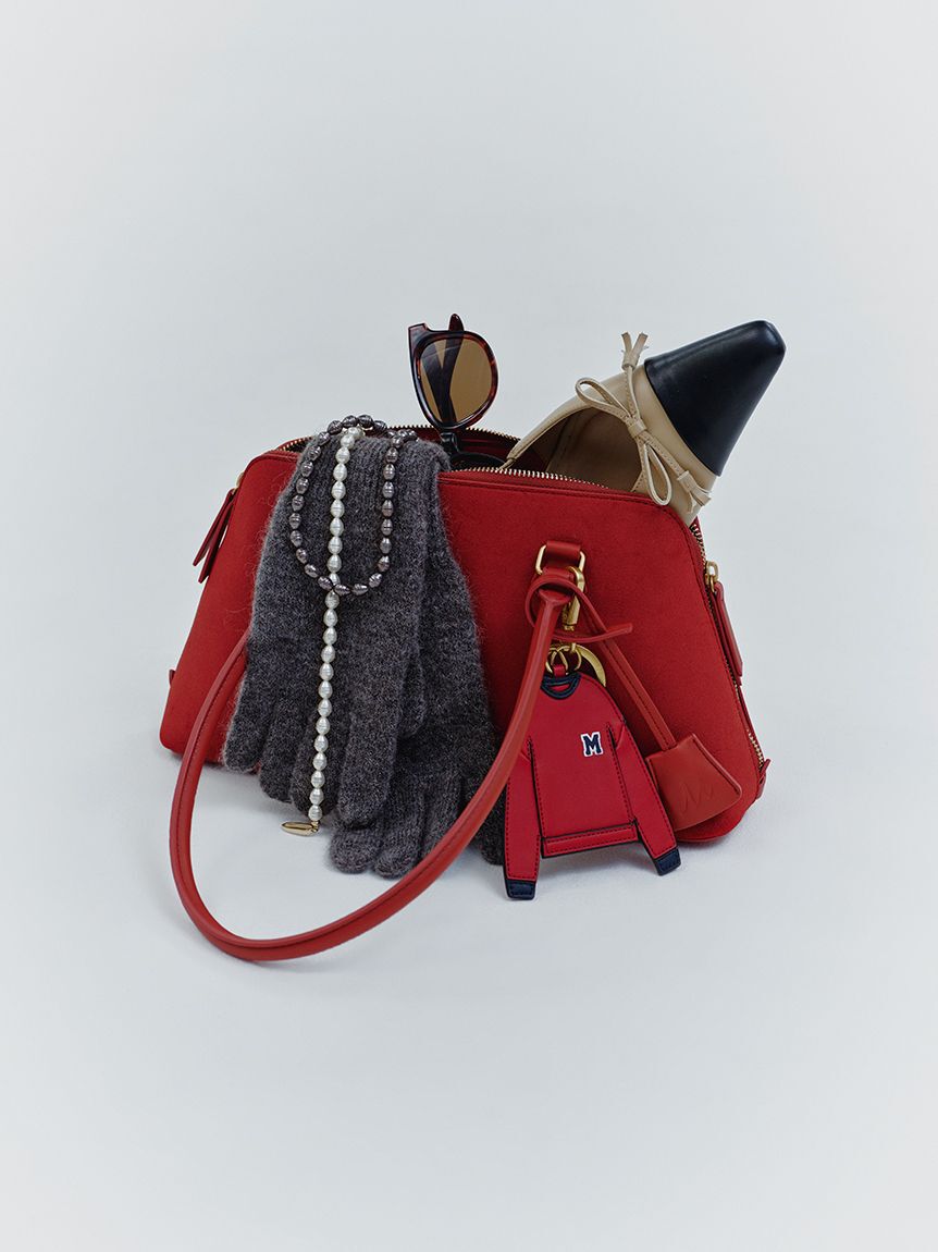 Mila Owen「ラメリブニットロンググローブ」|手袋|