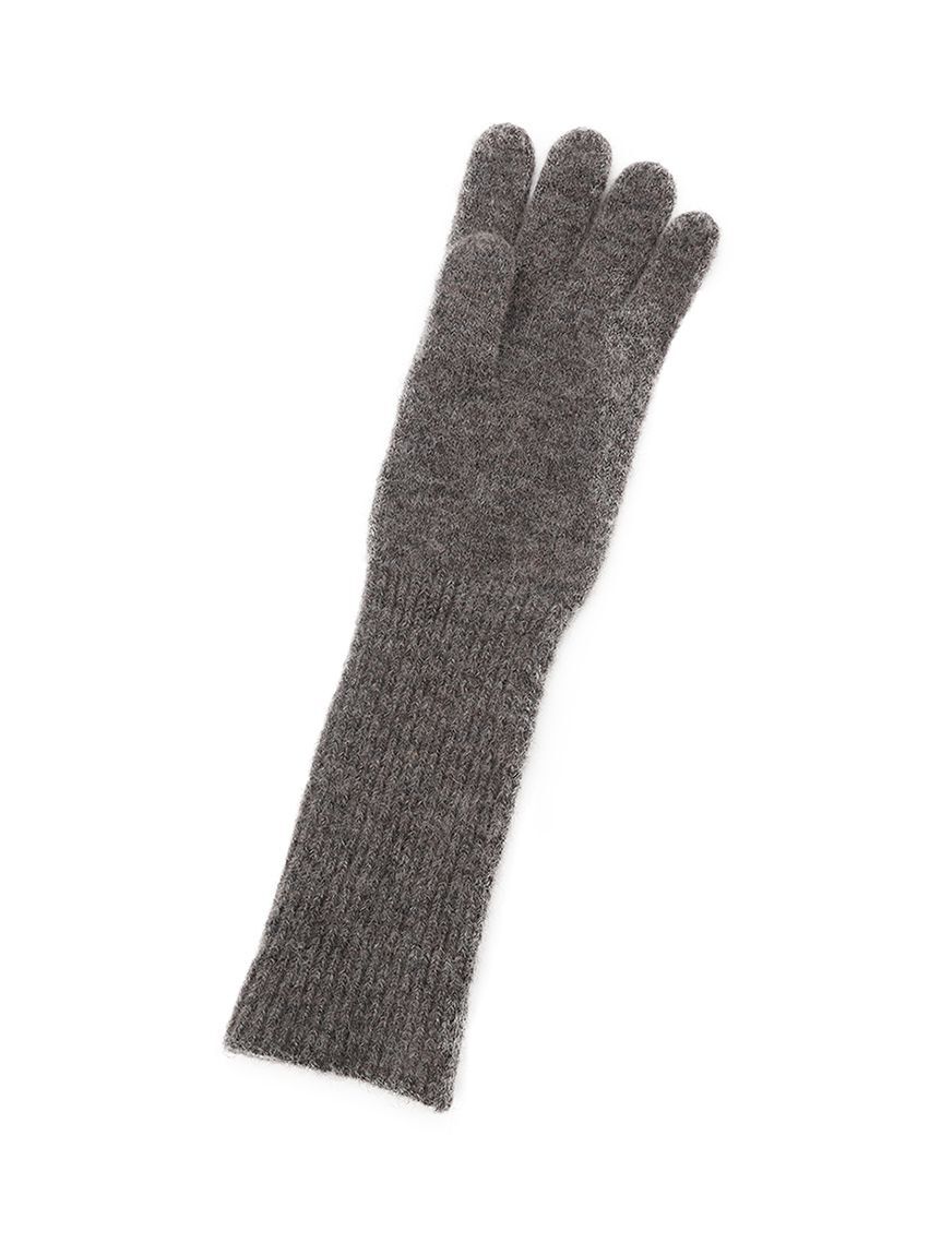 Mila Owen「ラメリブニットロンググローブ」|手袋|