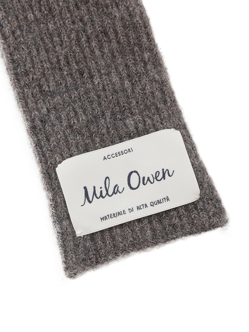 Mila Owen「ラメリブニットロンググローブ」|手袋|