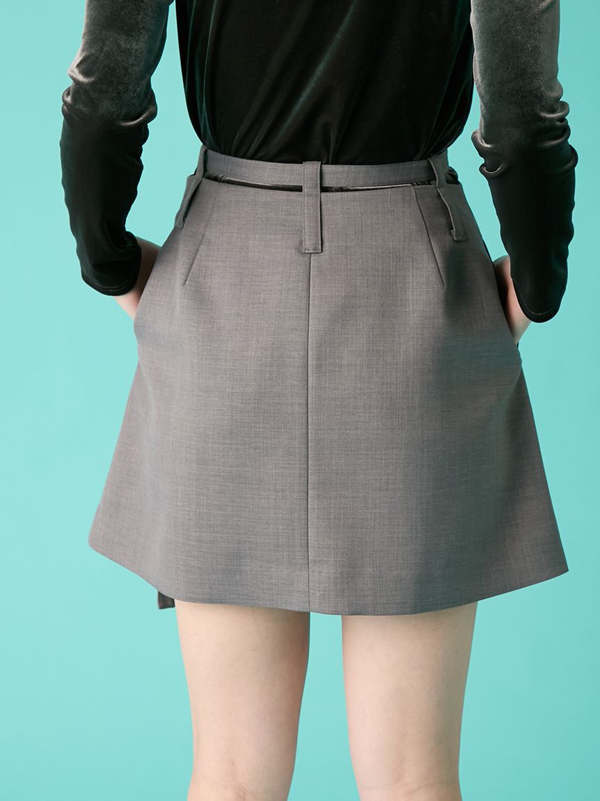 FURFUR「ベルト付きタックミニスカート」|スカート|