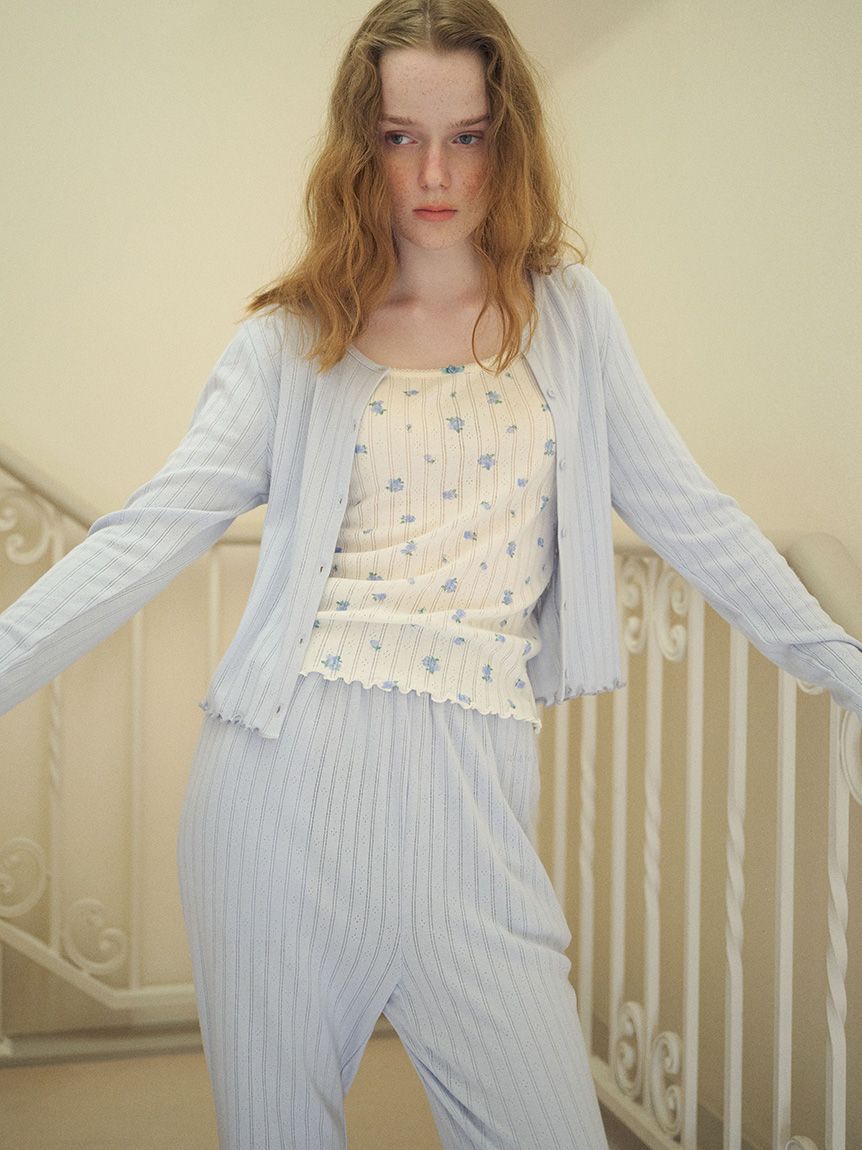 gelato pique「リトルローズ柄針抜きキャミソール」|ルームウェア|