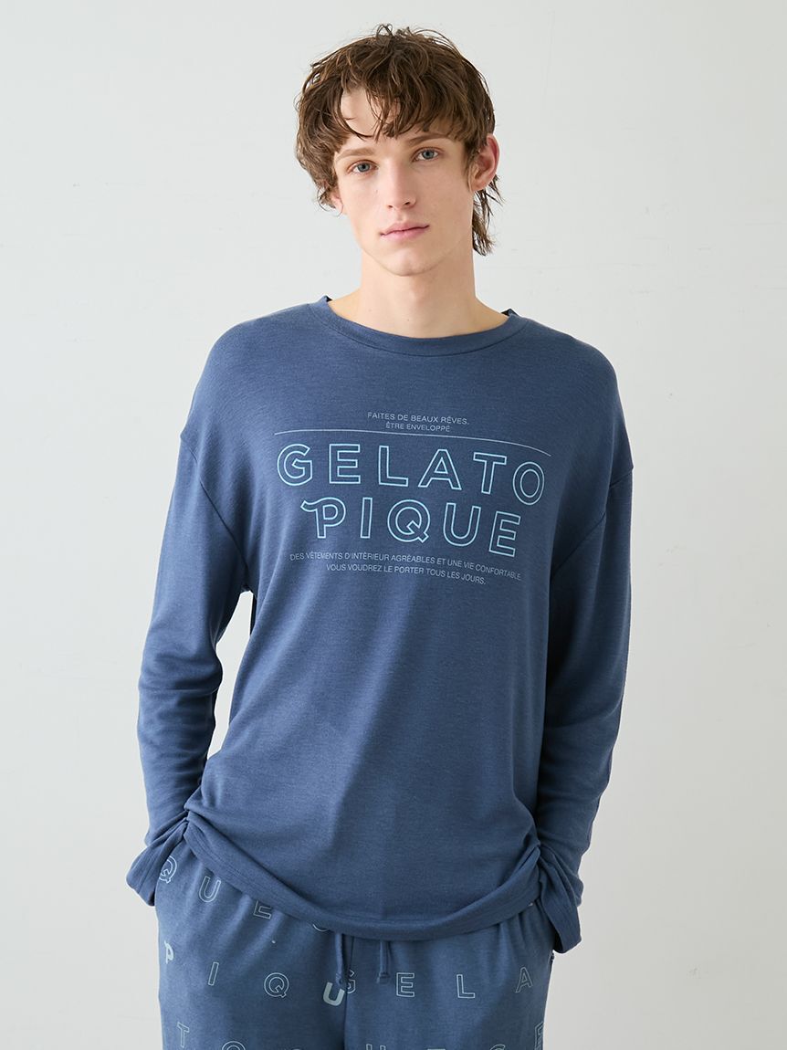 GELATO PIQUE HOMME「【HOMME】吸湿発熱レーヨンロンT」|ルームウェア|