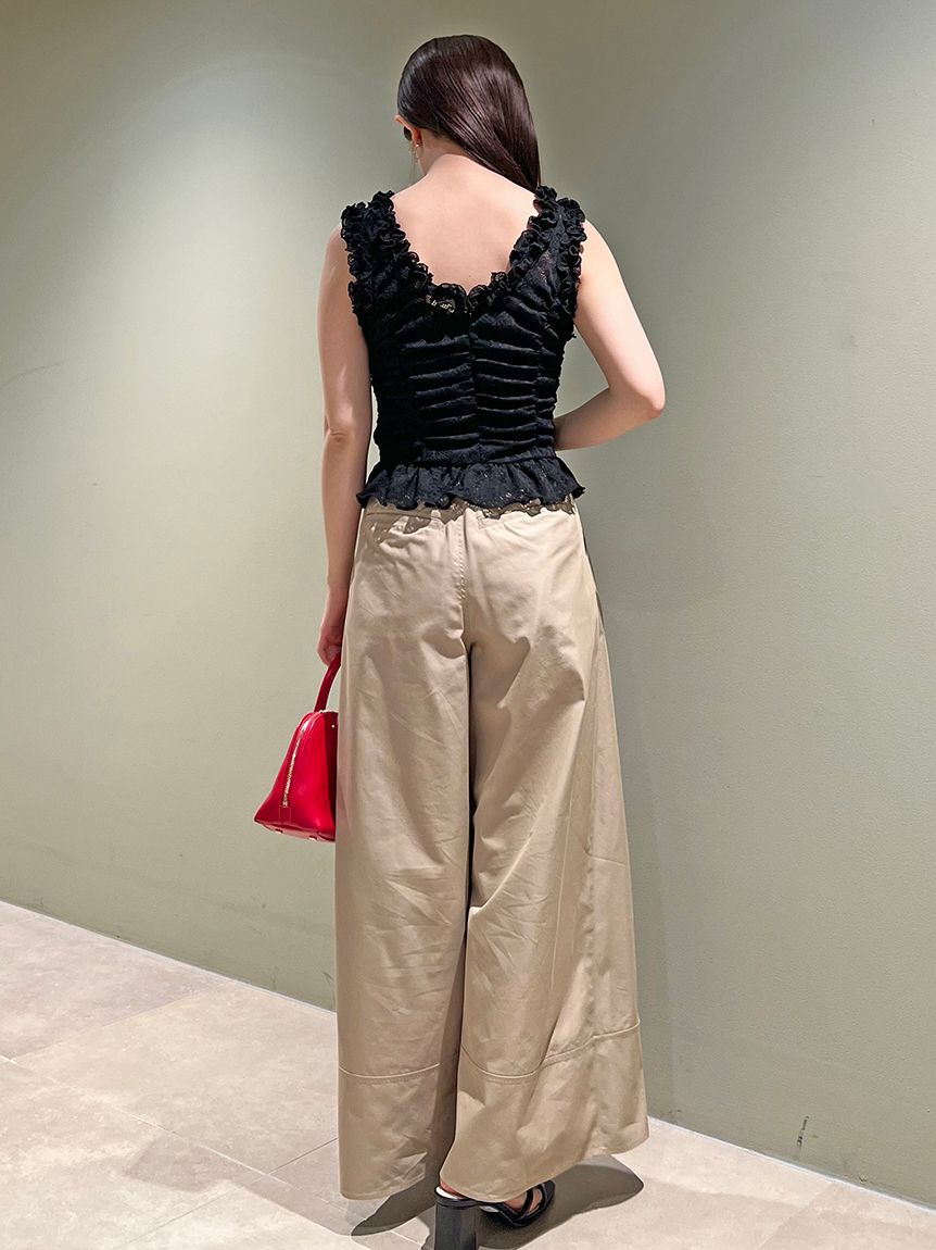 SNIDEL「カットレースフリルプルオーバー」|Tシャツ・カットソー|