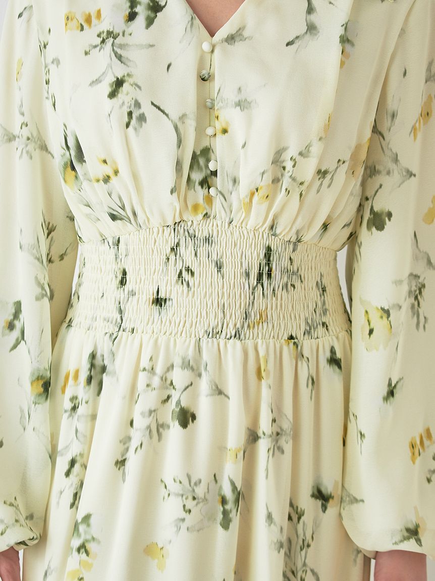 SNIDEL「ウエストシャーリングプリントＯＰ」|ワンピース|