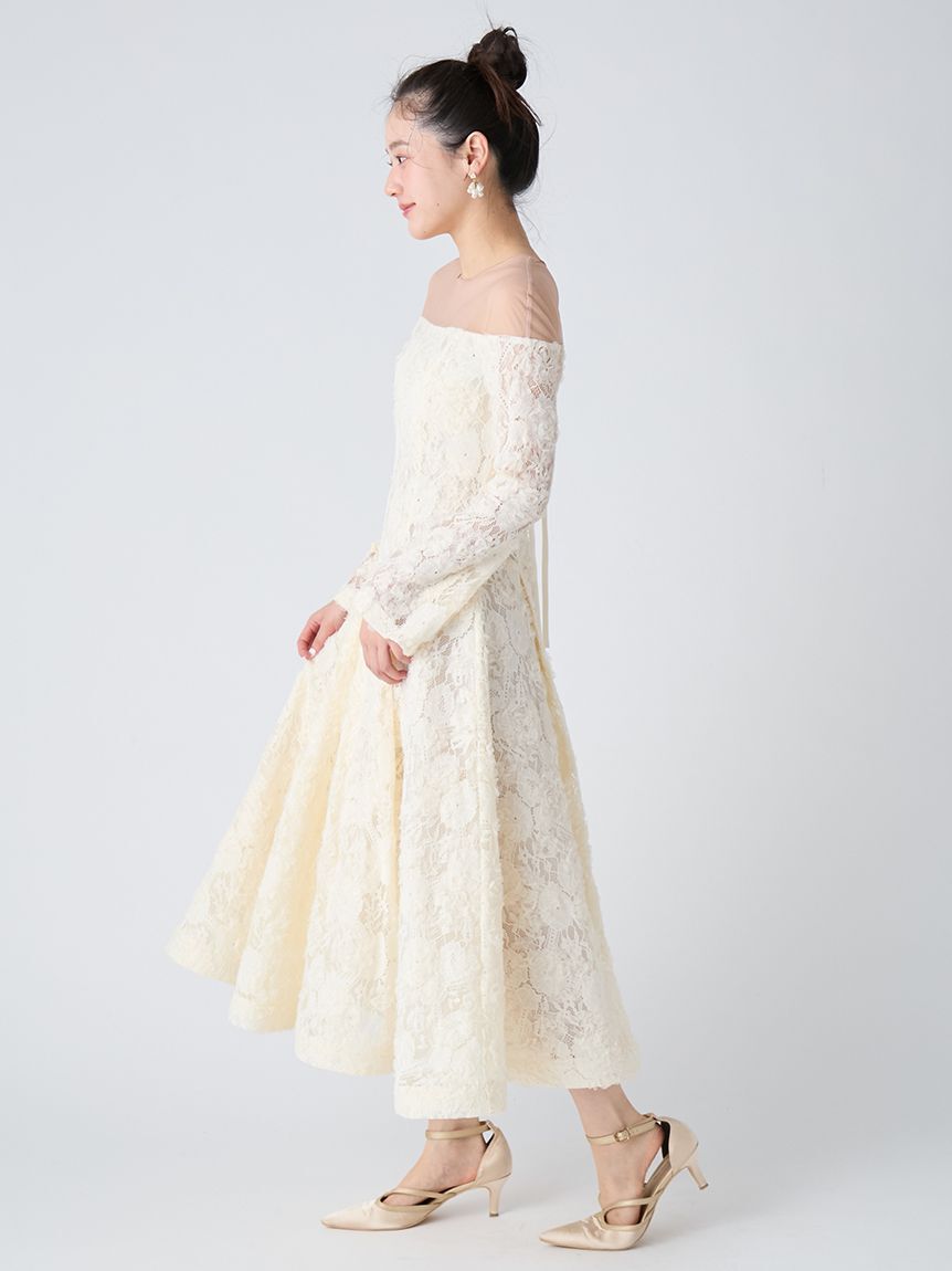 LILY BROWN「シアーオフショルダーボリュームワンピース」|ワンピース|