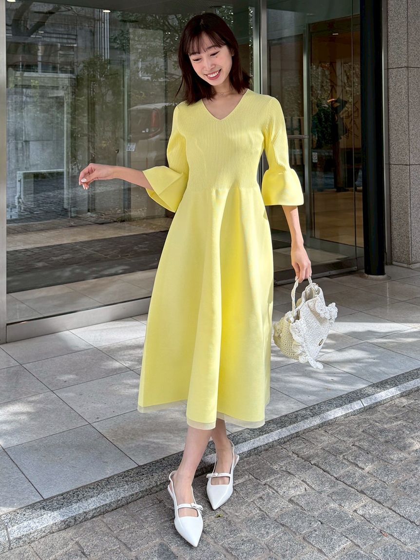 CELFORD「【洗える】ベルスリーブホールガーメントワンピース」|ワンピース|