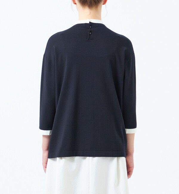MACKINTOSH PHILOSOPHY「Cleric Collar Knit ワイドフィット(七分袖)」|ニット・セーター|