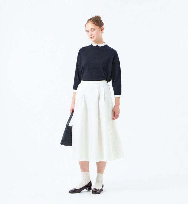 MACKINTOSH PHILOSOPHY「Cleric Collar Knit ワイドフィット(七分袖)」|ニット・セーター|