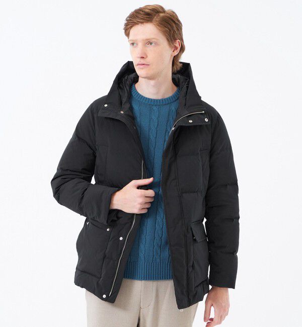 MACKINTOSH PHILOSOPHY「メモリーストレッチ　フーデッドダウンブルゾン」|ブルゾン・スタジャン|ブラック