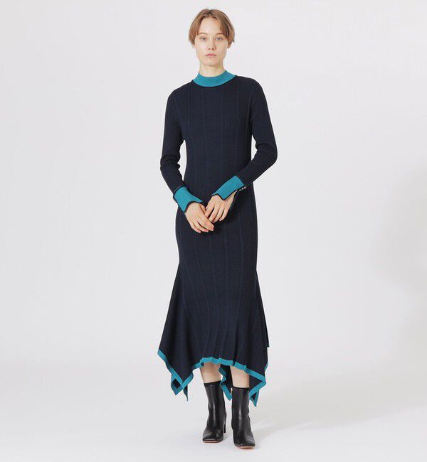  「レイヤードライクニットワンピース」|ワンピース|