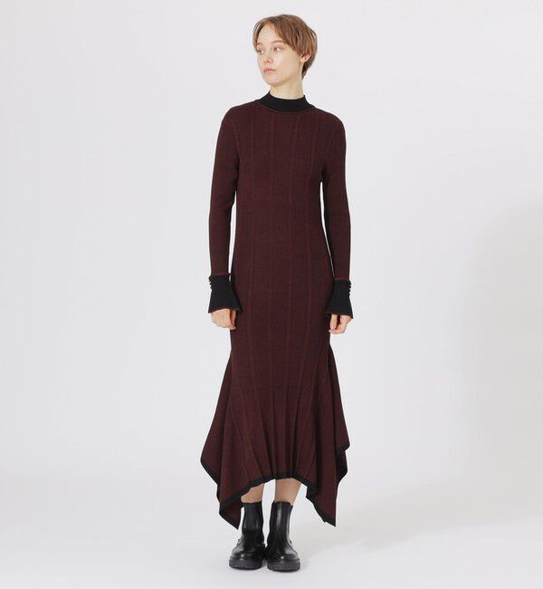  「レイヤードライクニットワンピース」|ワンピース|