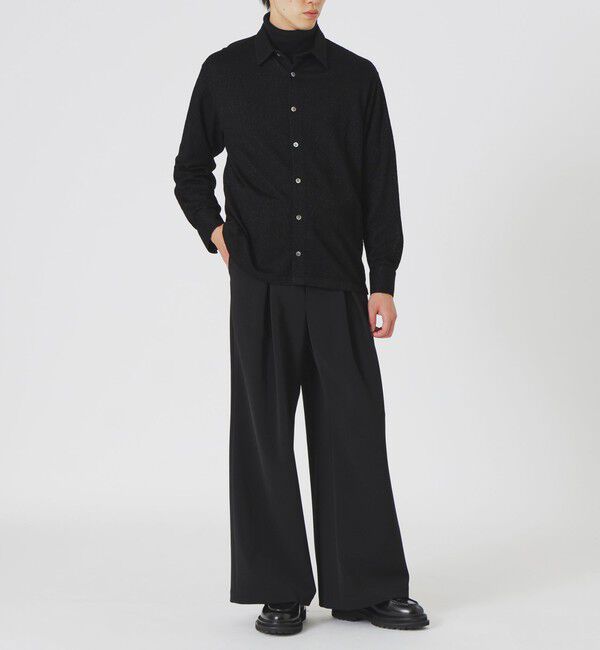  「ウールレースジャカードニットシャツ」|シャツ・ブラウス|