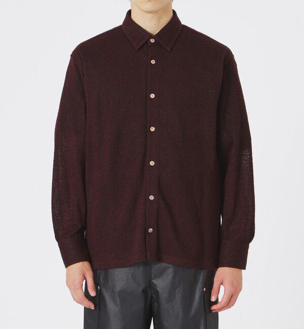  「ウールレースジャカードニットシャツ」|シャツ・ブラウス|