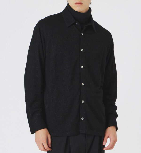  「ウールレースジャカードニットシャツ」|シャツ・ブラウス|