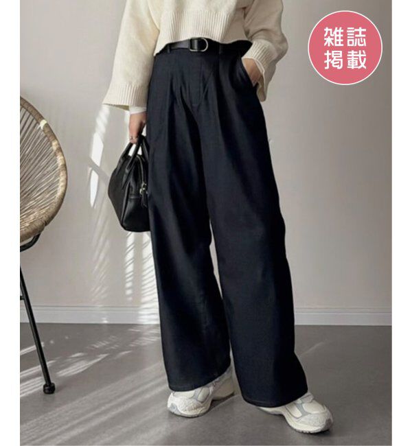 ikka「あたたかボンディングワイドパンツ」|その他|