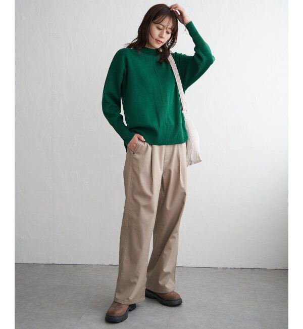 ikka「あたたかボンディングワイドパンツ」|その他|