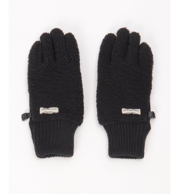 ikka「防風ボア手のひらジャージグローブ」|手袋|