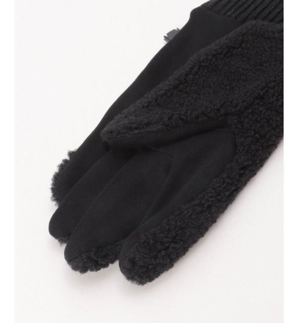 ikka「防風ボア手のひらジャージグローブ」|手袋|