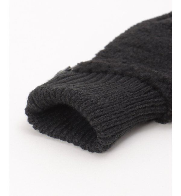 ikka「防風ボア手のひらジャージグローブ」|手袋|