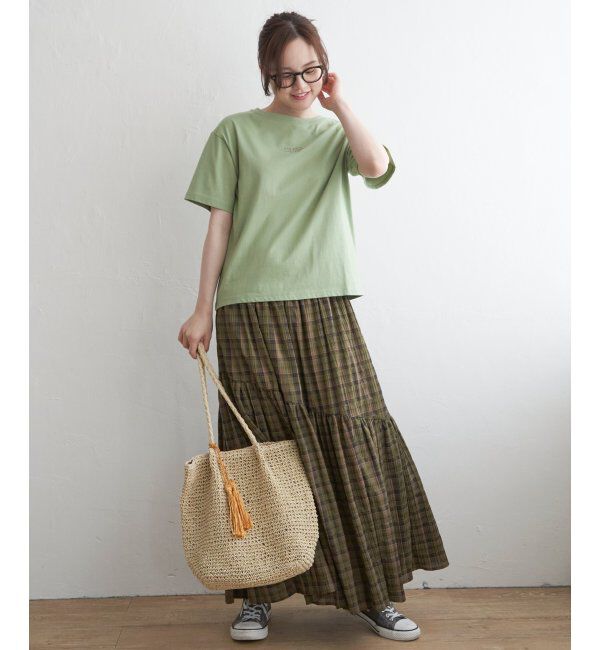 Lbc with Life「ミニロゴ刺繍Tシャツ」|Tシャツ・カットソー|