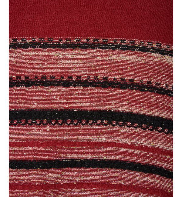 Lbc with Life「ラメネップボーダーニットPO」|カーディガン|