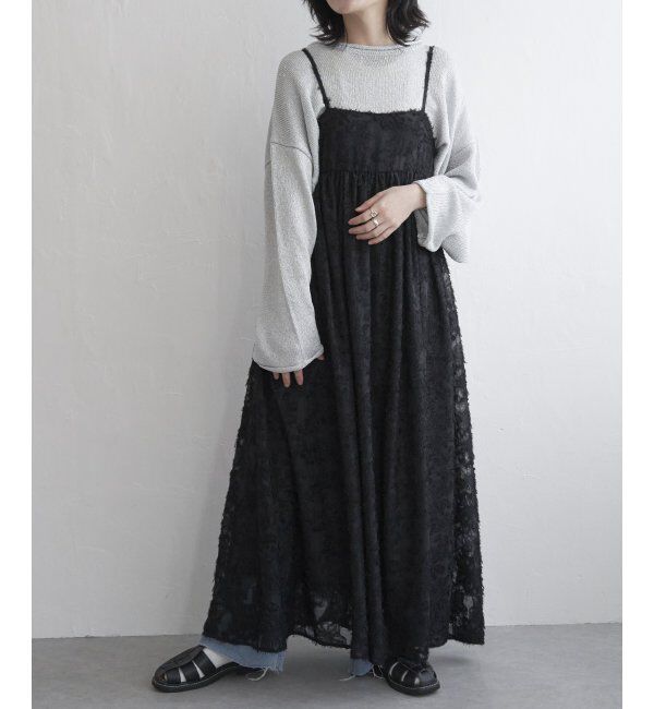 VENCE share style「フリンジジャガードキャミワンピース」|ワンピース|