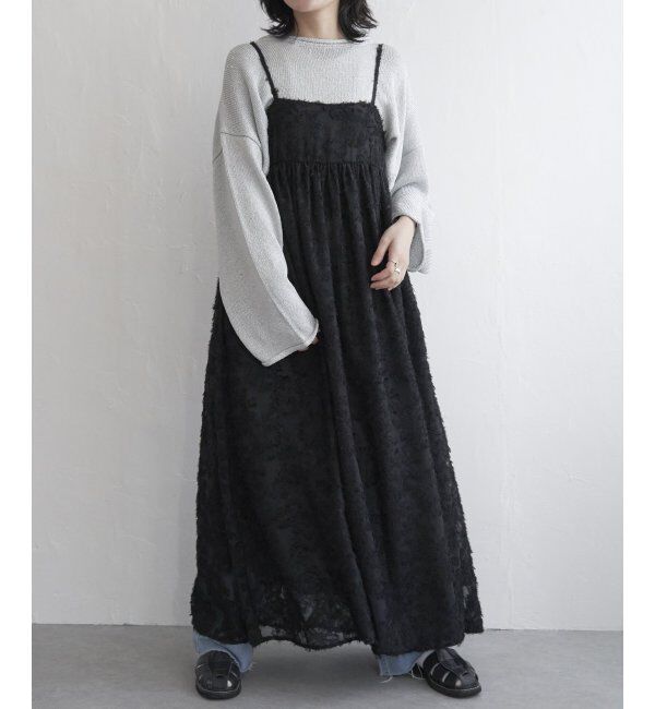 VENCE share style「フリンジジャガードキャミワンピース」|ワンピース|