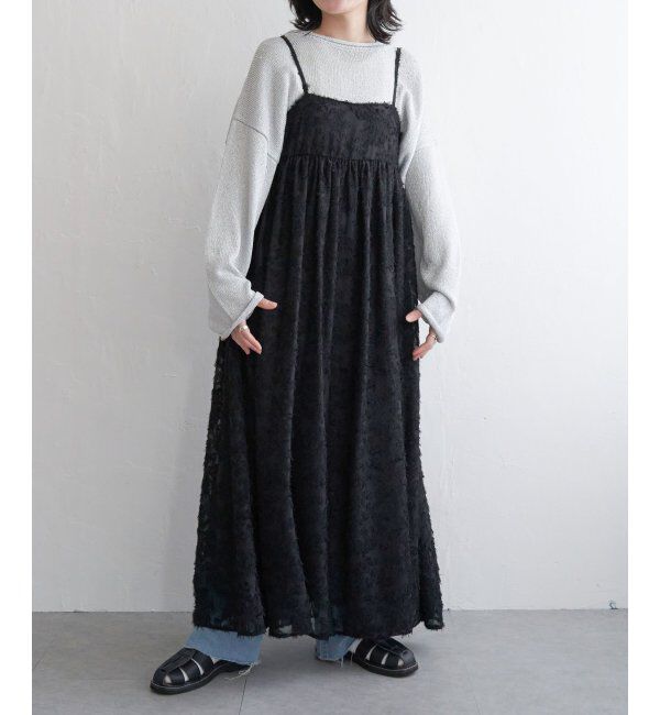 VENCE share style「フリンジジャガードキャミワンピース」|ワンピース|