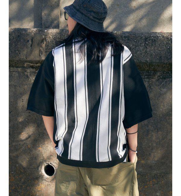 VENCE share style「ストライプケンシュクニットシャツ」|Tシャツ・カットソー|