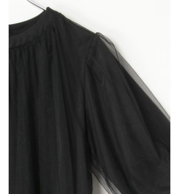 VENCE share style「チュールギャザーブラウス」|シャツ・ブラウス|