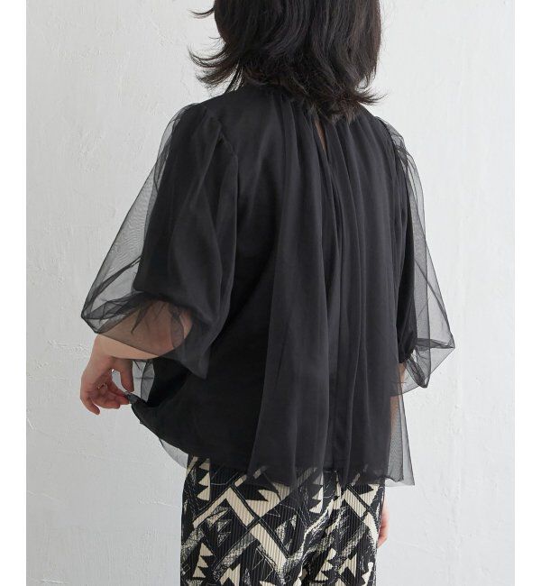 VENCE share style「チュールギャザーブラウス」|シャツ・ブラウス|