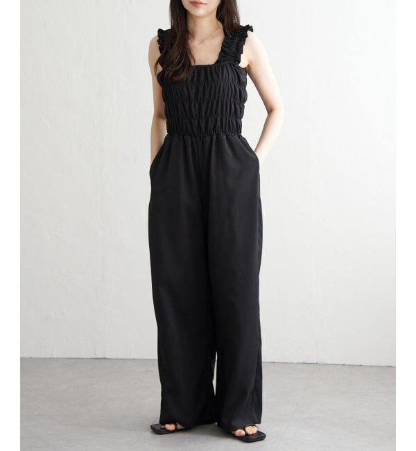 VENCE share style「ヘザーツイルシャーリングサロペット」|オールインワン|