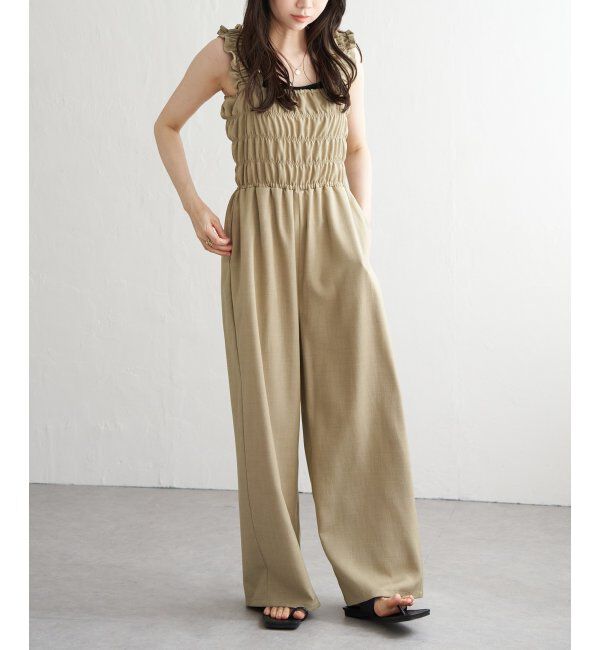 VENCE share style「ヘザーツイルシャーリングサロペット」|オールインワン|