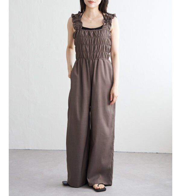 VENCE share style「ヘザーツイルシャーリングサロペット」|オールインワン|