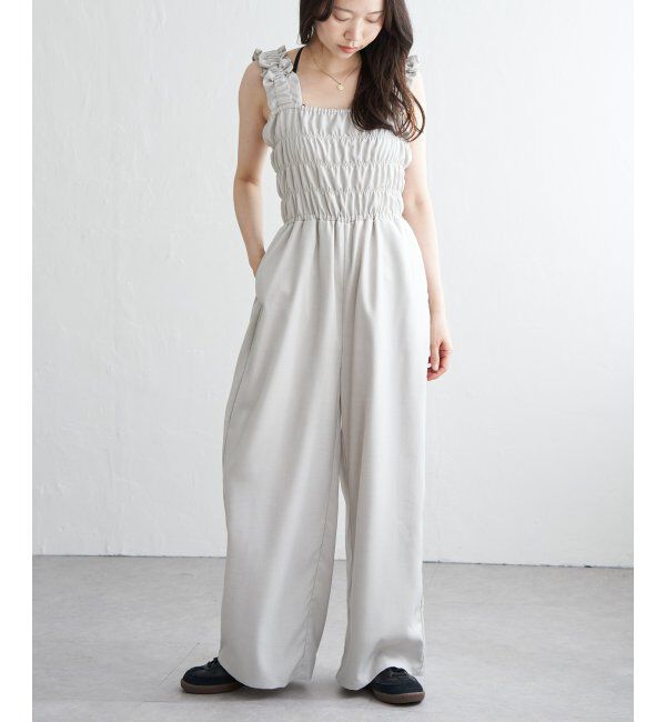 VENCE share style「ヘザーツイルシャーリングサロペット」|オールインワン|