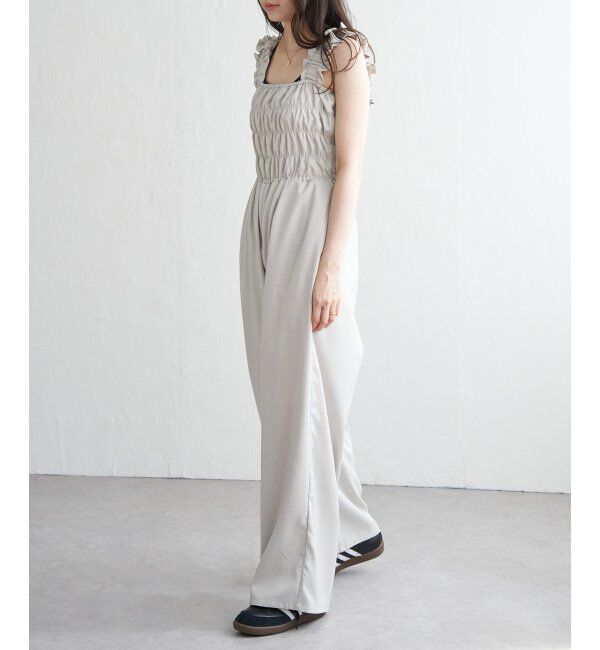 VENCE share style「ヘザーツイルシャーリングサロペット」|オールインワン|