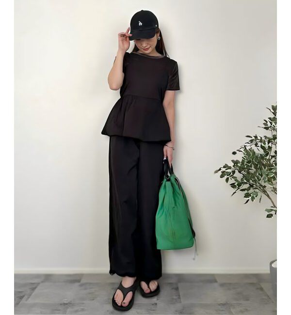 VENCE share style「バルーンキャミサロペット」|オールインワン|ブラック