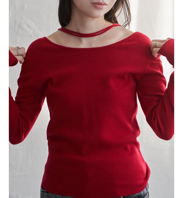 VENCE share style「チョーカー付き前後2WAYニット」|タンクトップ|