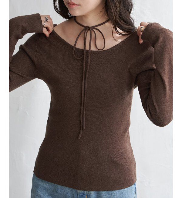 VENCE share style「チョーカー付き前後2WAYニット」|タンクトップ|