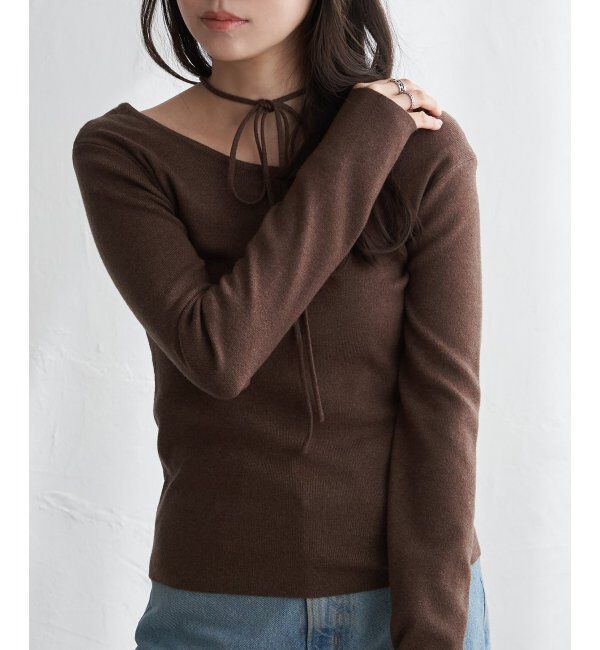 VENCE share style「チョーカー付き前後2WAYニット」|タンクトップ|