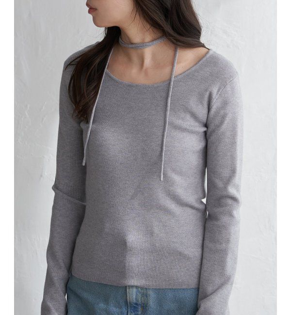 VENCE share style「チョーカー付き前後2WAYニット」|タンクトップ|