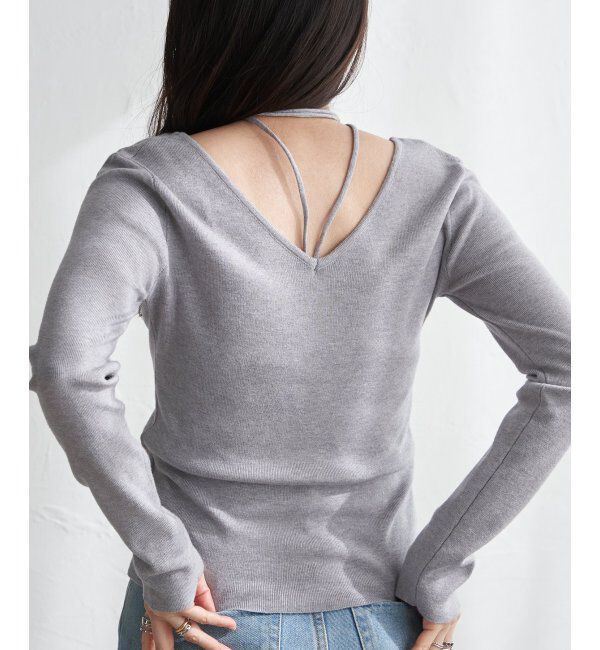 VENCE share style「チョーカー付き前後2WAYニット」|タンクトップ|