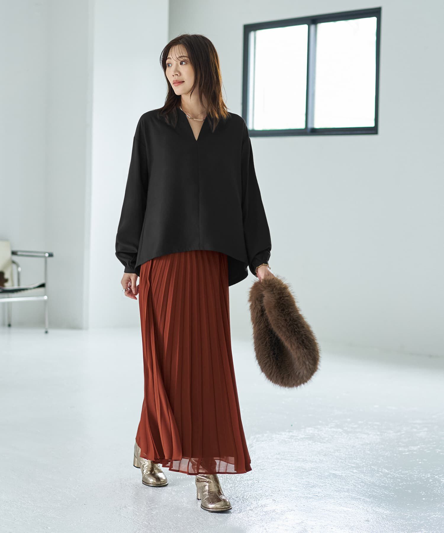 STYLE DELI「【LUXE】ハートVネックブラウス」|シャツ・ブラウス|