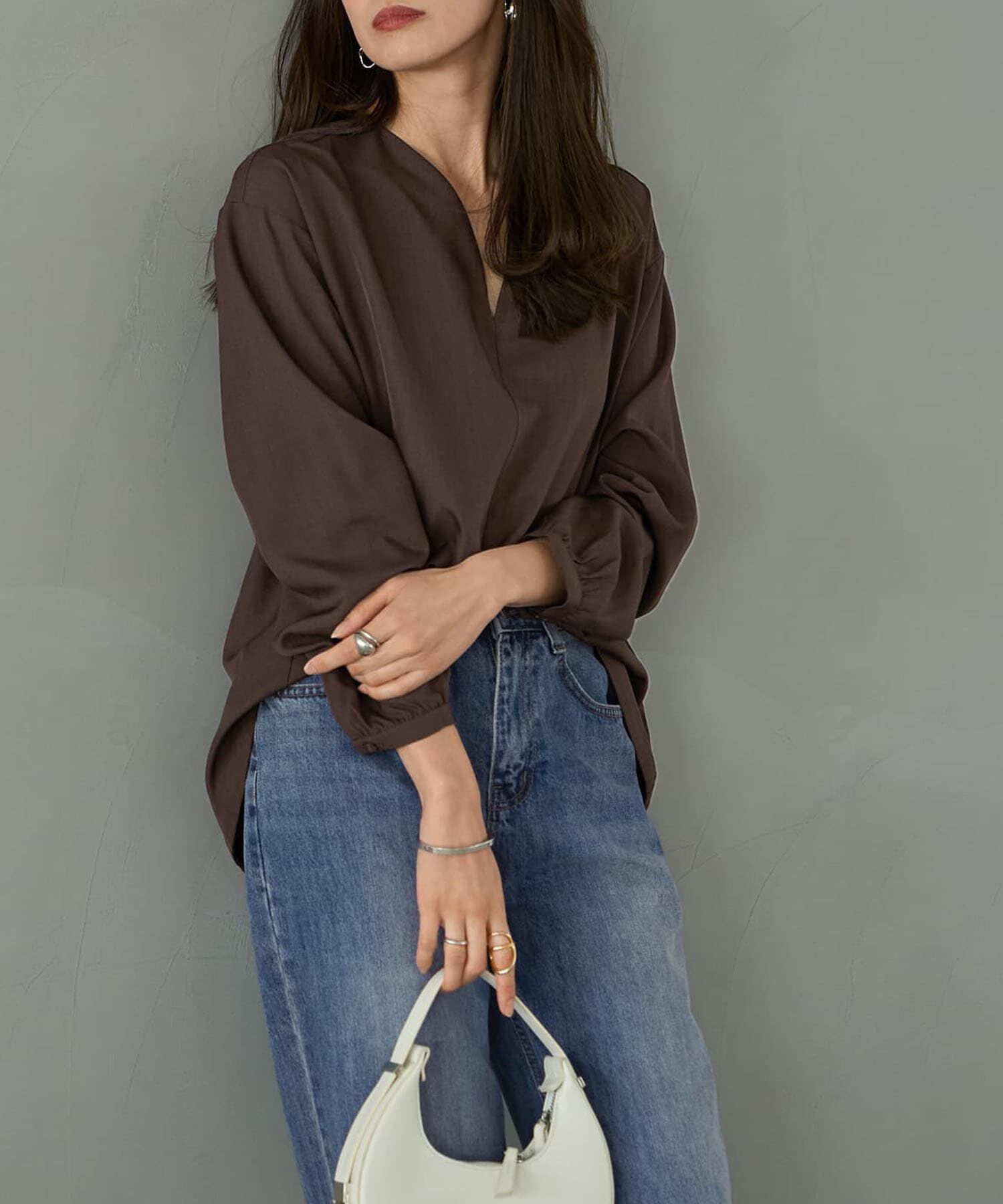 STYLE DELI「【LUXE】ハートVネックブラウス」|シャツ・ブラウス|