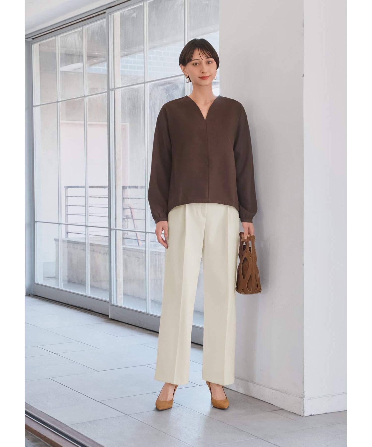 STYLE DELI「【LUXE】ハートVネックブラウス」|シャツ・ブラウス|