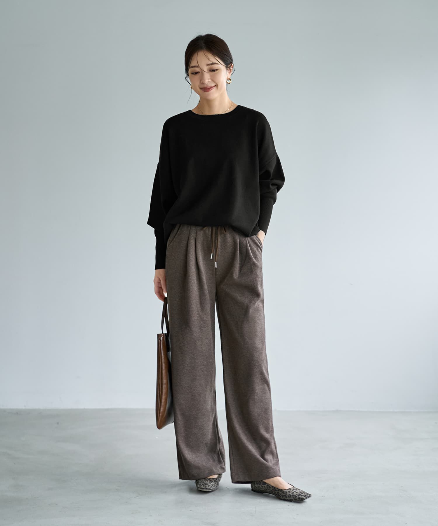 STYLE DELI「スムースハイゲージゆったりクルーネックニット」|ニット・セーター|